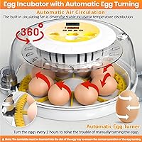 Vista 2 de Incubadoras de huevos para incubar huevos con girador automático de huevos, 8 incubadoras para huevos de gallina con vela de huevos para pollo