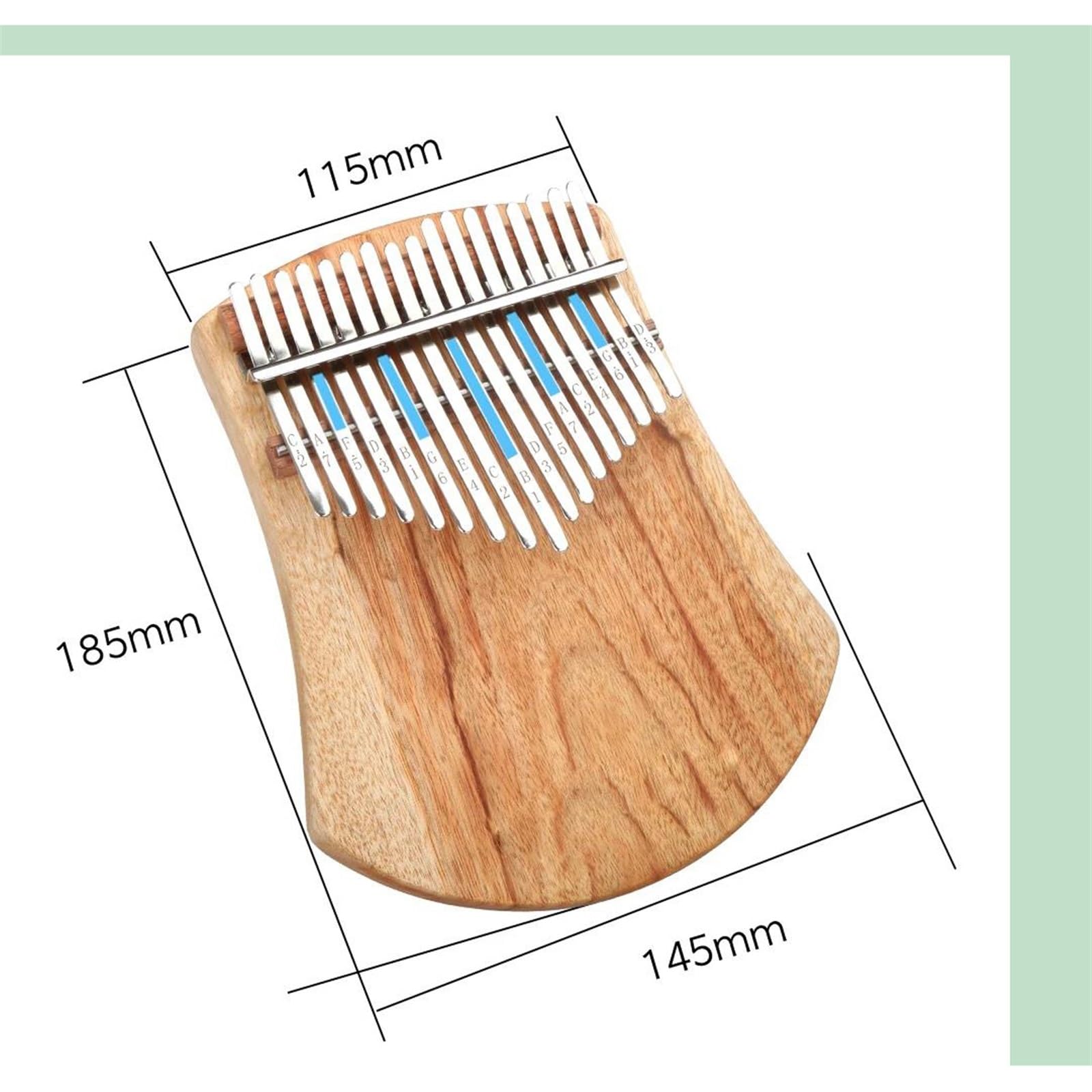 Kalimba Kalimba W Tonacji B 17 Klawiszy Lite Drewno Kamforowe Przenośne Pianino Kciukowe