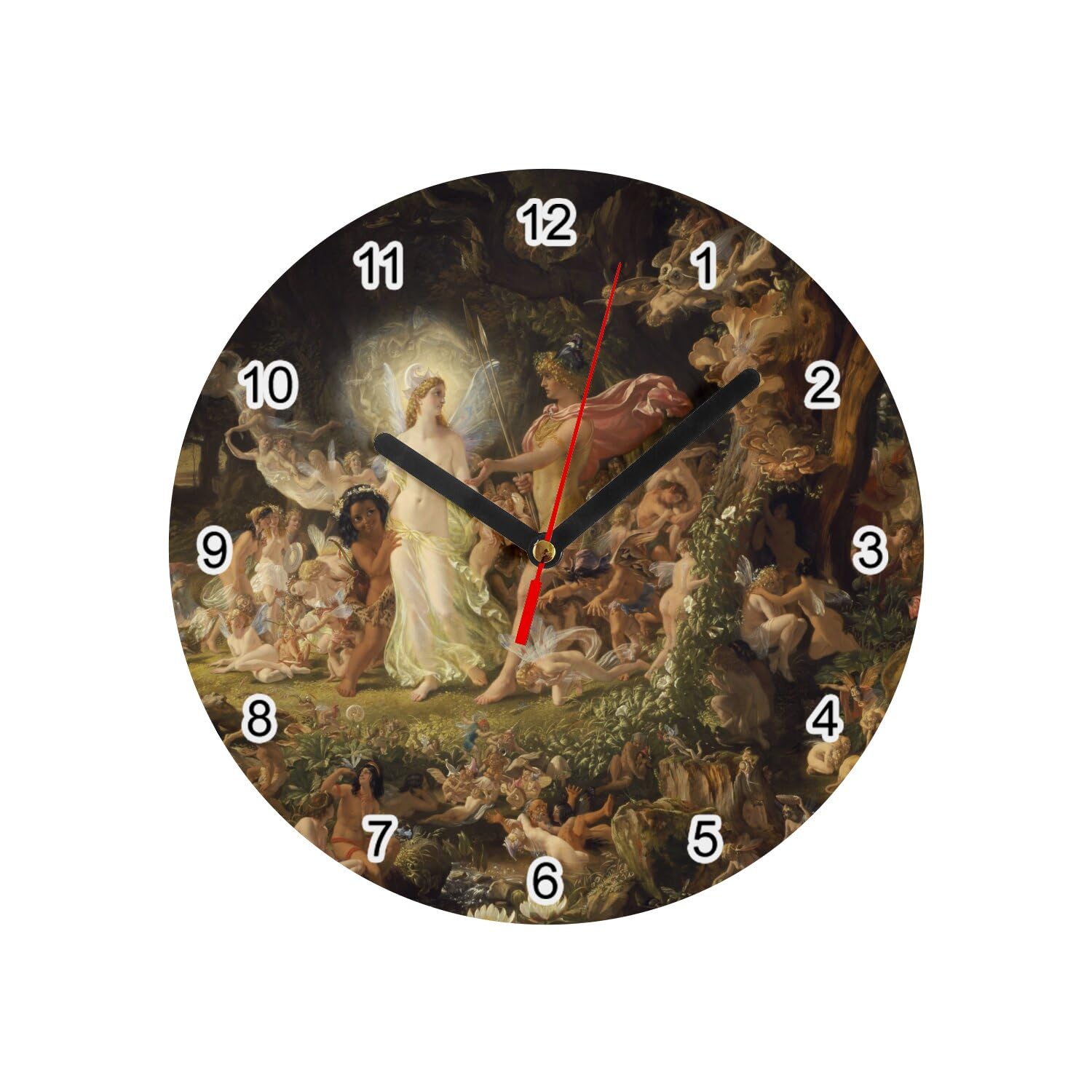 Horloge Murale en Verre Peinture Mythologie Paton Premium
