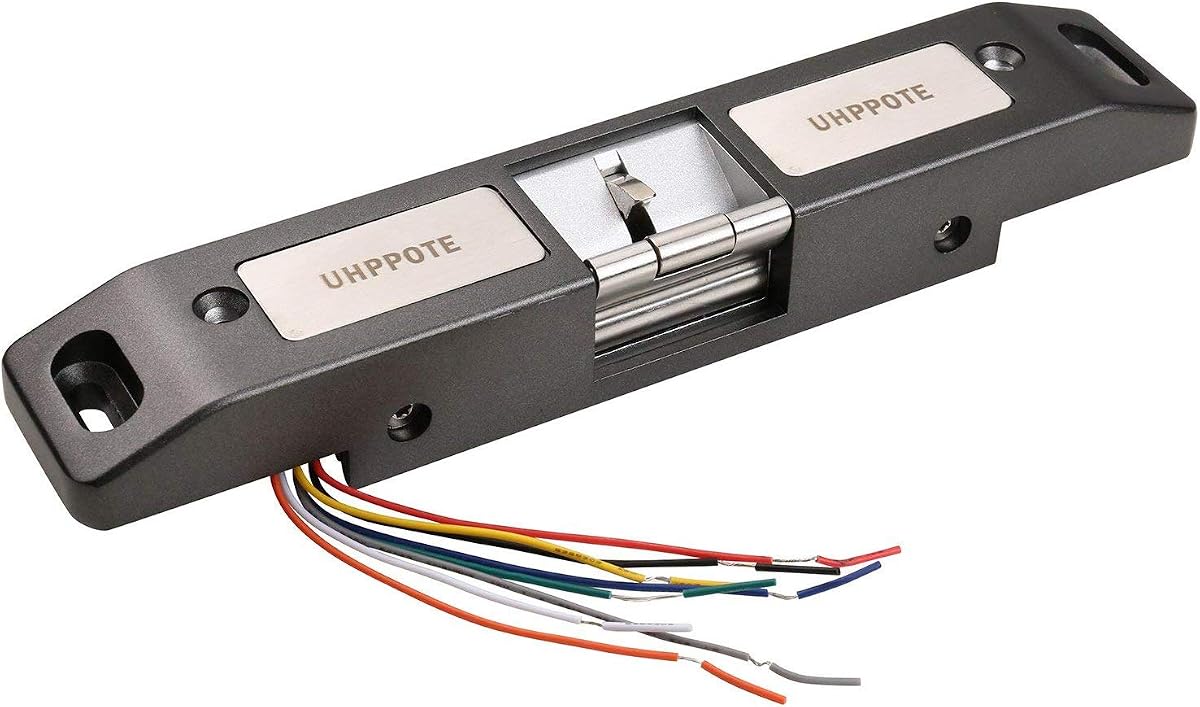 UHHPPOTE Cerradura eléctrica para puerta contra incendios, barra de empuje, salida de emergencia de pánico | Bloqueo de control de acceso 12 V a prueba de fallas/a prueba de fallas ajustable