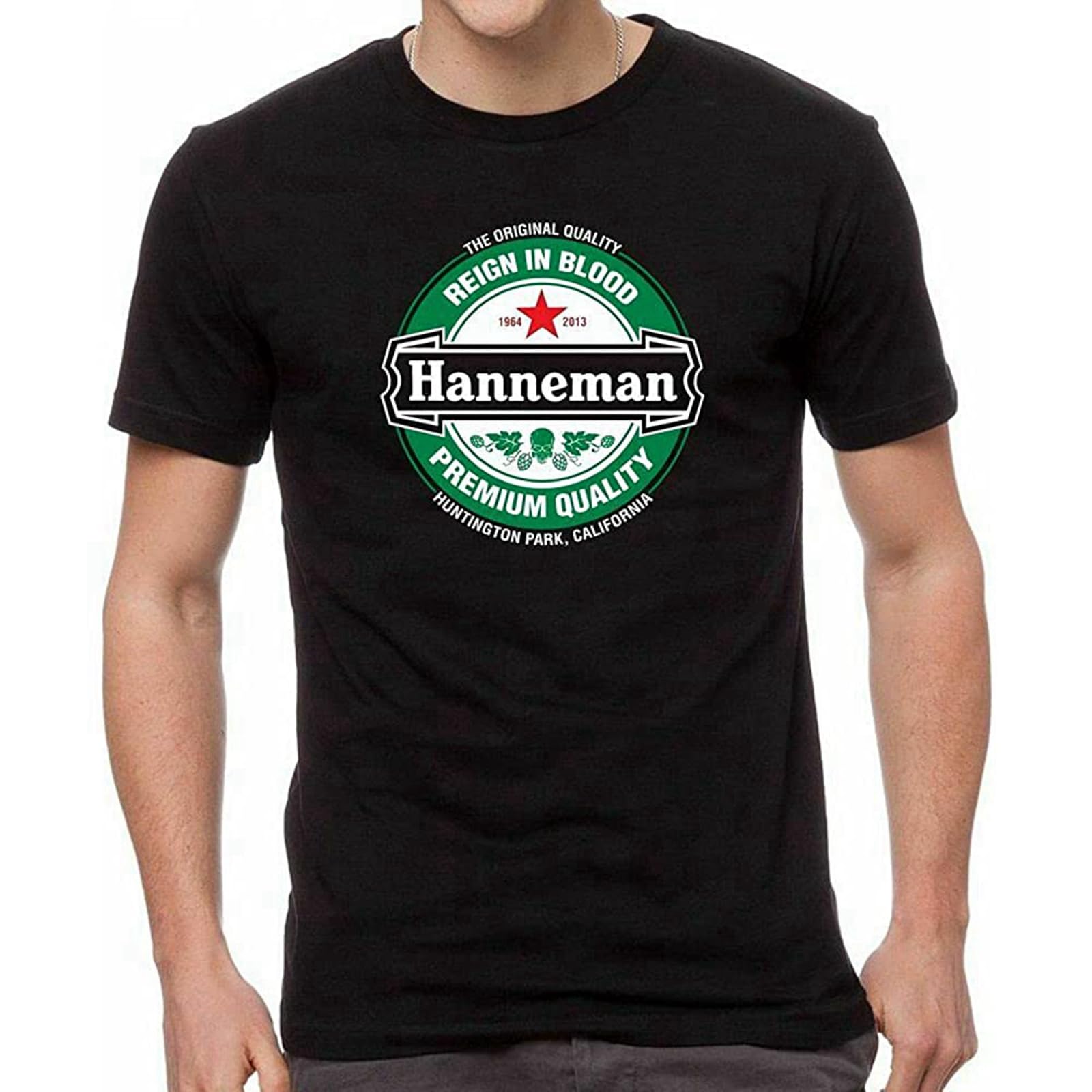 Jeff Hanneman Unisex T-Shirt Printed Tee Black Mens Top Shirt L