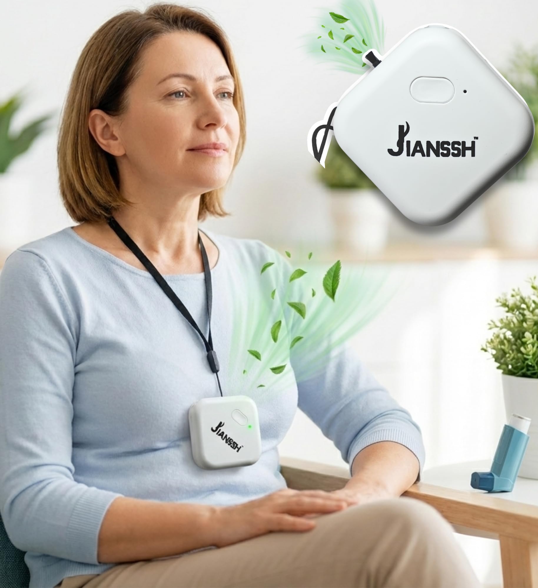 Mini wearable 3rd Gen Portable Air Purifier with 50 Million Anion cm³, Reusable Battery, Best for Car, Home & Travel, Removes PM2.5, Smog & Odors, 24/7 Air Protection, Necklace Design (White)-image-24