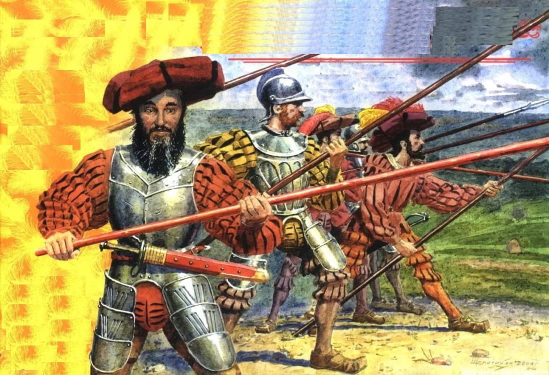 DDS 72004-1/72 Landsknechts (Pikemen) (Set 2) Scale Plastic Model Kit