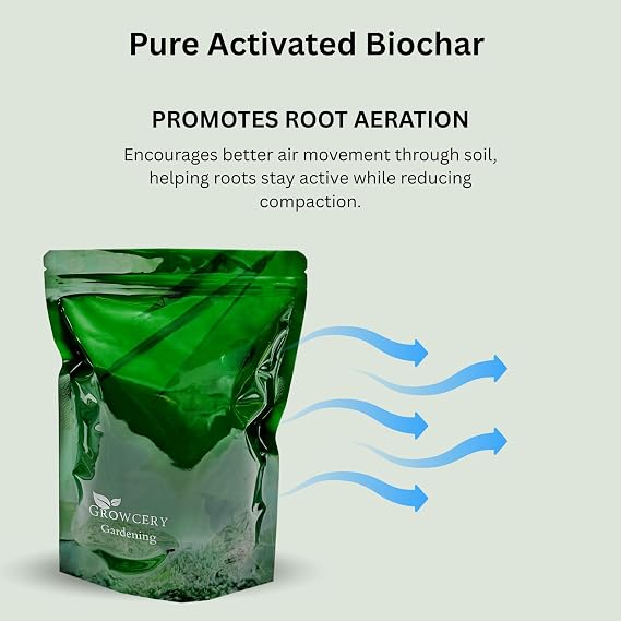 Pure Activated Biochar - Premium Organic Soil Amendment for Enhanced Plant Growth, Soil Health, Terrariums - Natural Carbon-Rich Additive for Sustainable Gardening and Eco-Friendly Agriculture (2L)
