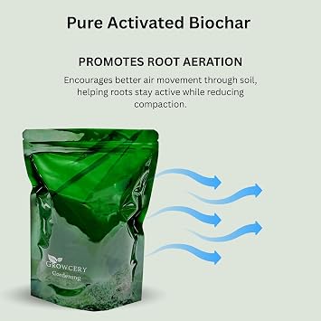 Pure Activated Biochar - Premium Organic Soil Amendment for Enhanced Plant Growth, Soil Health, Terrariums - Natural Carbon-Rich Additive for Sustainable Gardening and Eco-Friendly Agriculture (2L)