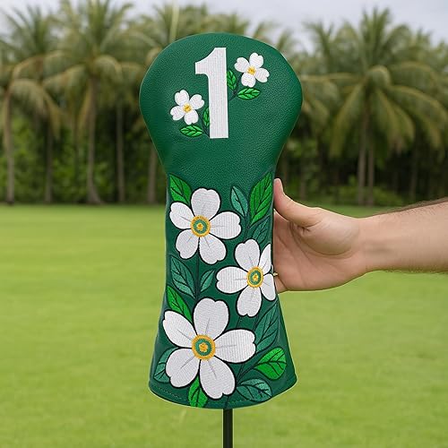 Miniatura 7 de Fundas para palos de golf, fundas para cabezas de conductor, Fairway 3, cubierta híbrida de cuero sintético, fundas para cabezas de rescate de golf