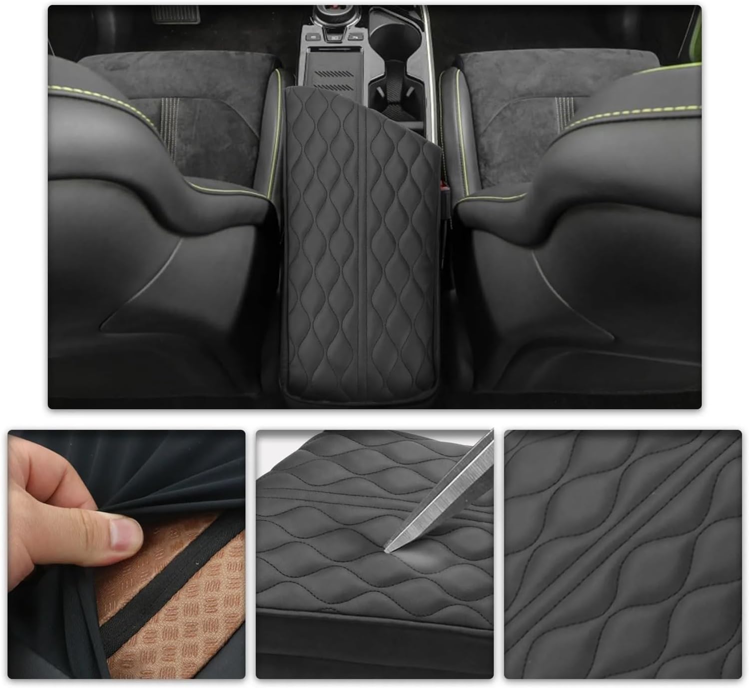 Car Armrest Box Cover Compatible with Kia EV6 2022 2023 Central Control Container Pad Auto Interior Compatible with Kia EV6 Accessories 2023