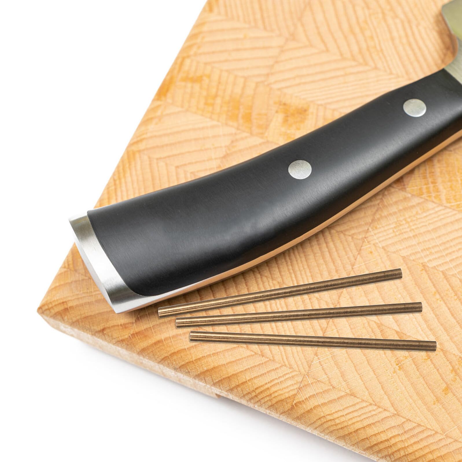4 Piezas Rivetes de Cobre Macizo para Mango de Cuchillo Pasadores Robustos para Fabricación y Reparación de Mangos Fijación Precisa para Bricolaje y Proyectos Artesanales