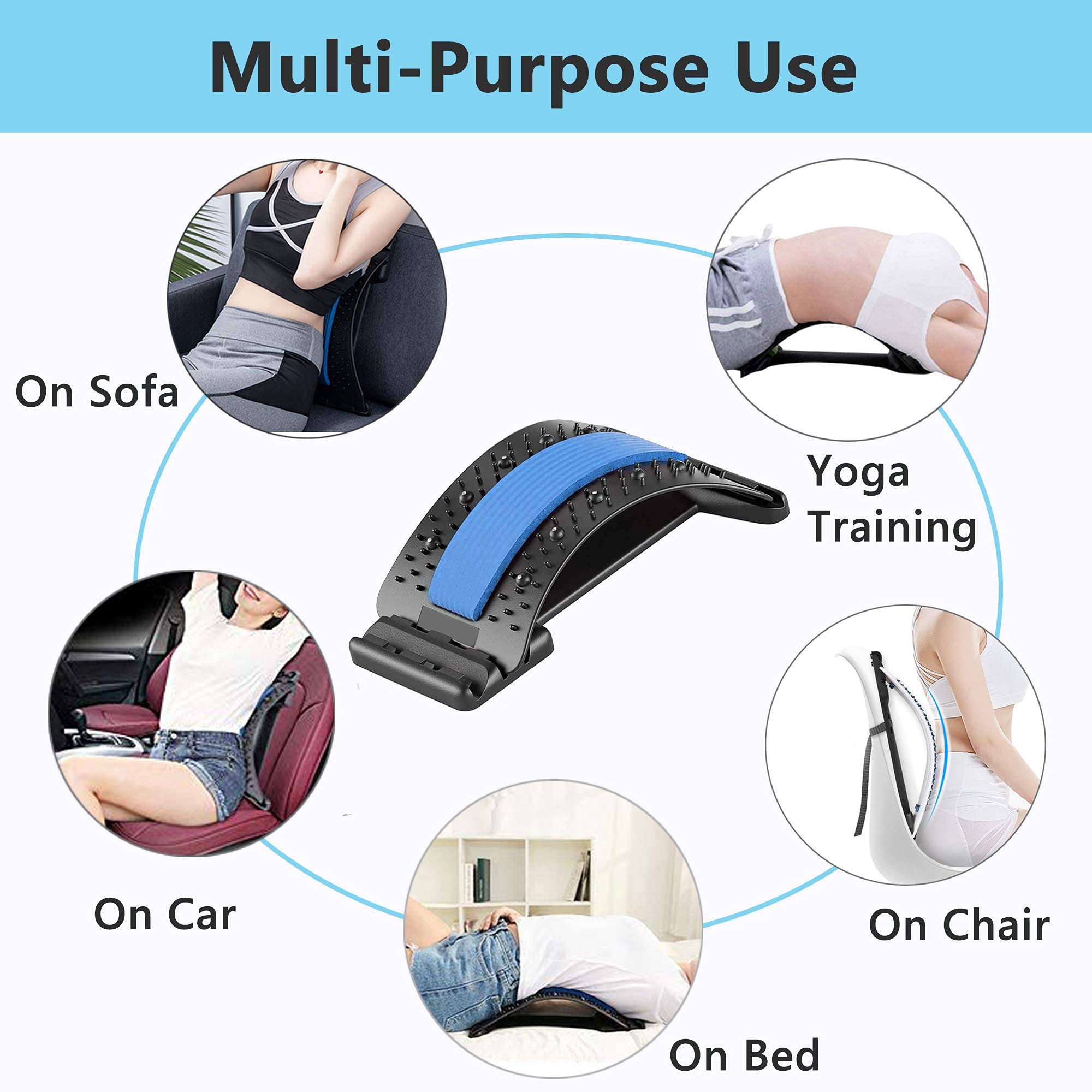 Back Stretcher for Pain Relief,Lower Spine Deck Lumbar Relief Stretcher