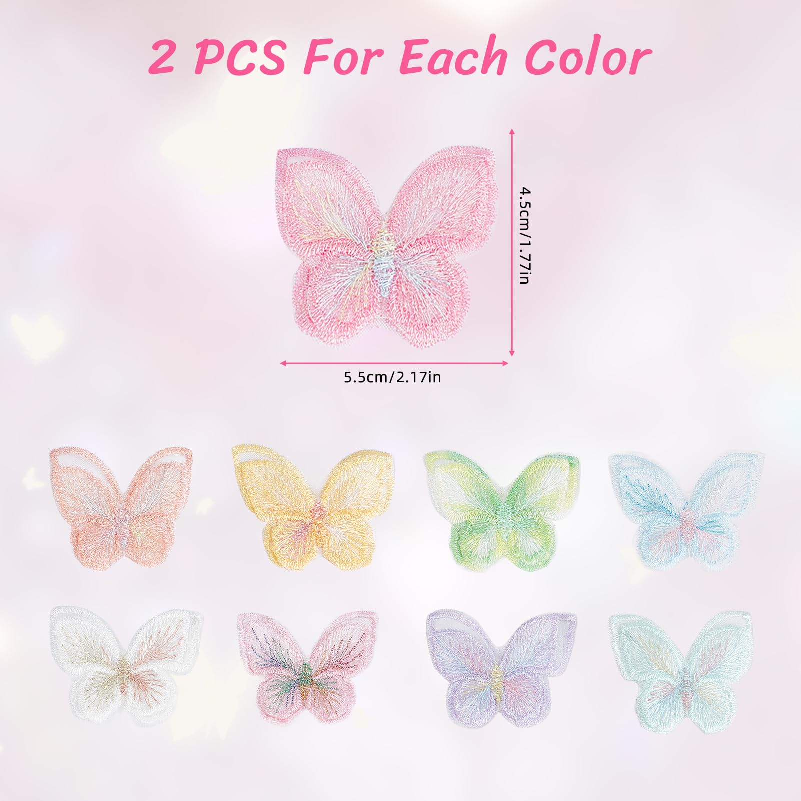 8 Parches De Mariposa Para Planchar Con Apliques De Cristal, | Meses Sin Interés