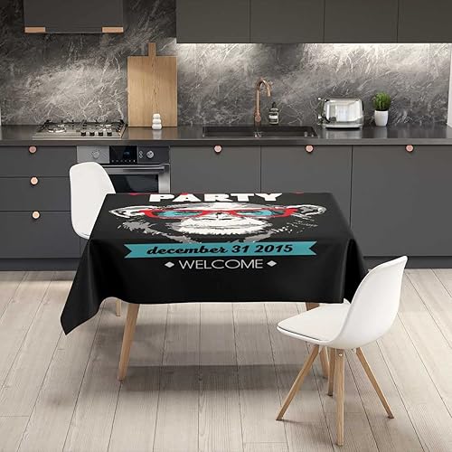 Miniatura 2 de Animal Doodle Mantel para mesa rectangular pequeño para cocina, comedor, 54 x 72 pulgadas