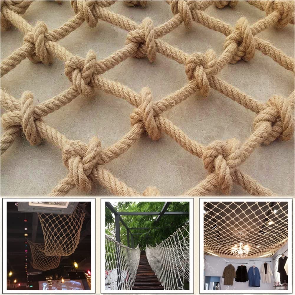 NAIAWAN Playground Net Climbing Net,Thick 18mm Mesh 15cm Balcony Banister Protection Fence Decor Mesh for Sports Bar,Safety Nets Cargo Rope Rope Ladder Swing Nylon Rope
