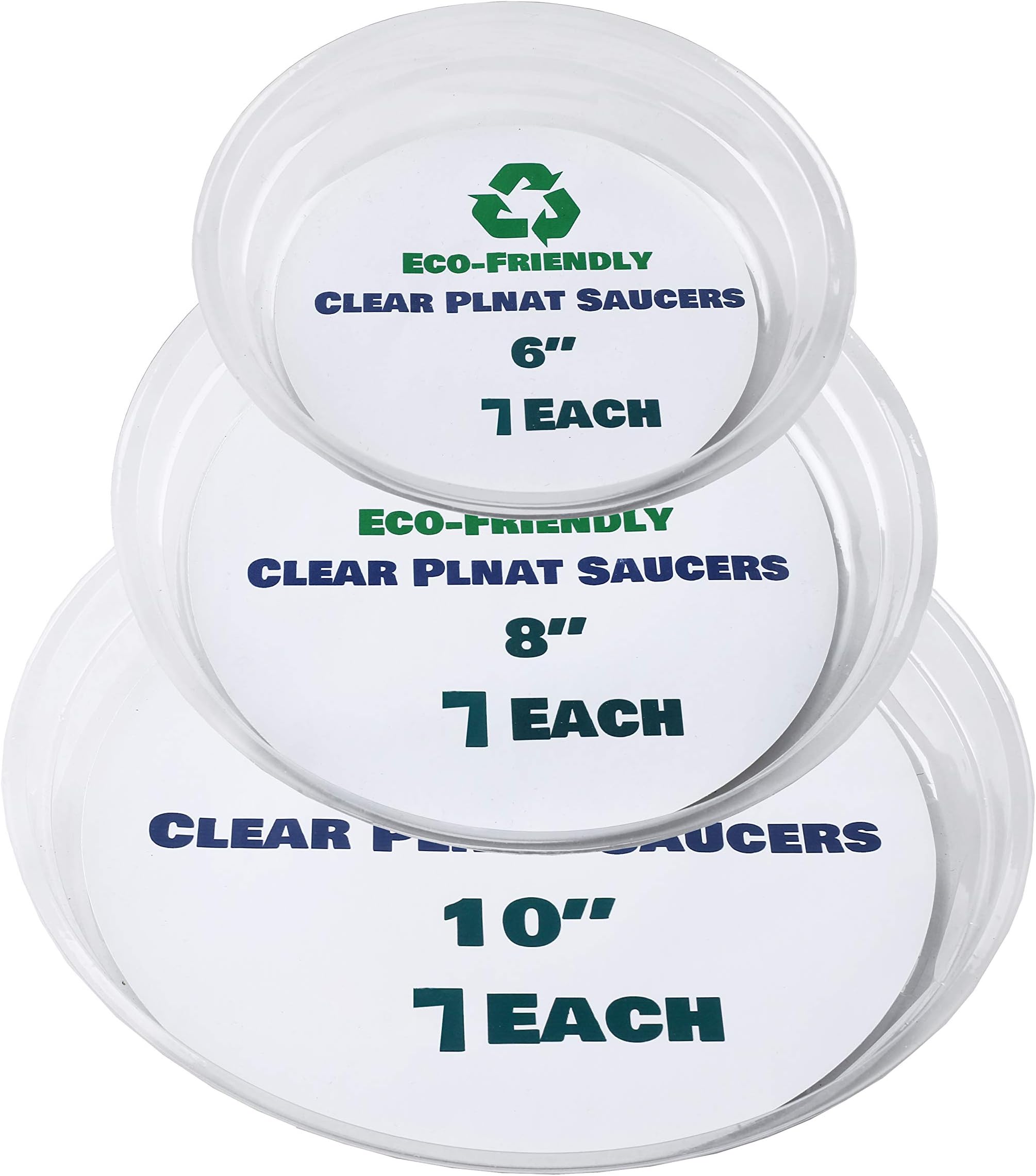 UltraOutlet 20 Pack 10 Inches Clear Plastic Plant Saucer