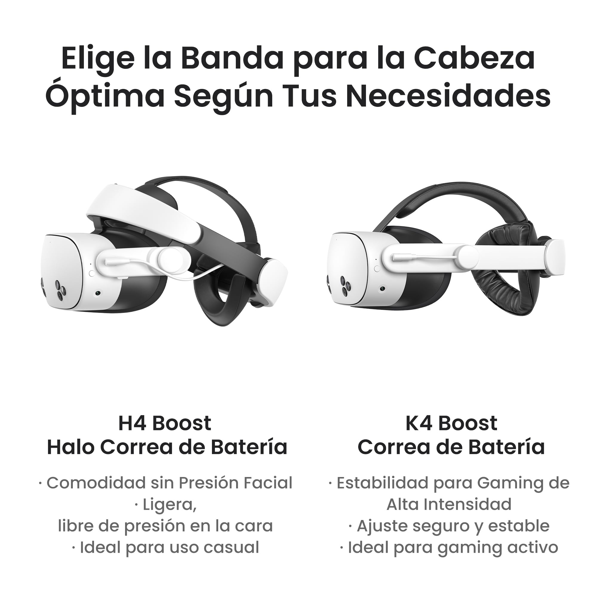 KIWI design K4 Boost Correa para la Cabeza con Batería de Confort Compatible con Meta Quest 3/Quest 3S