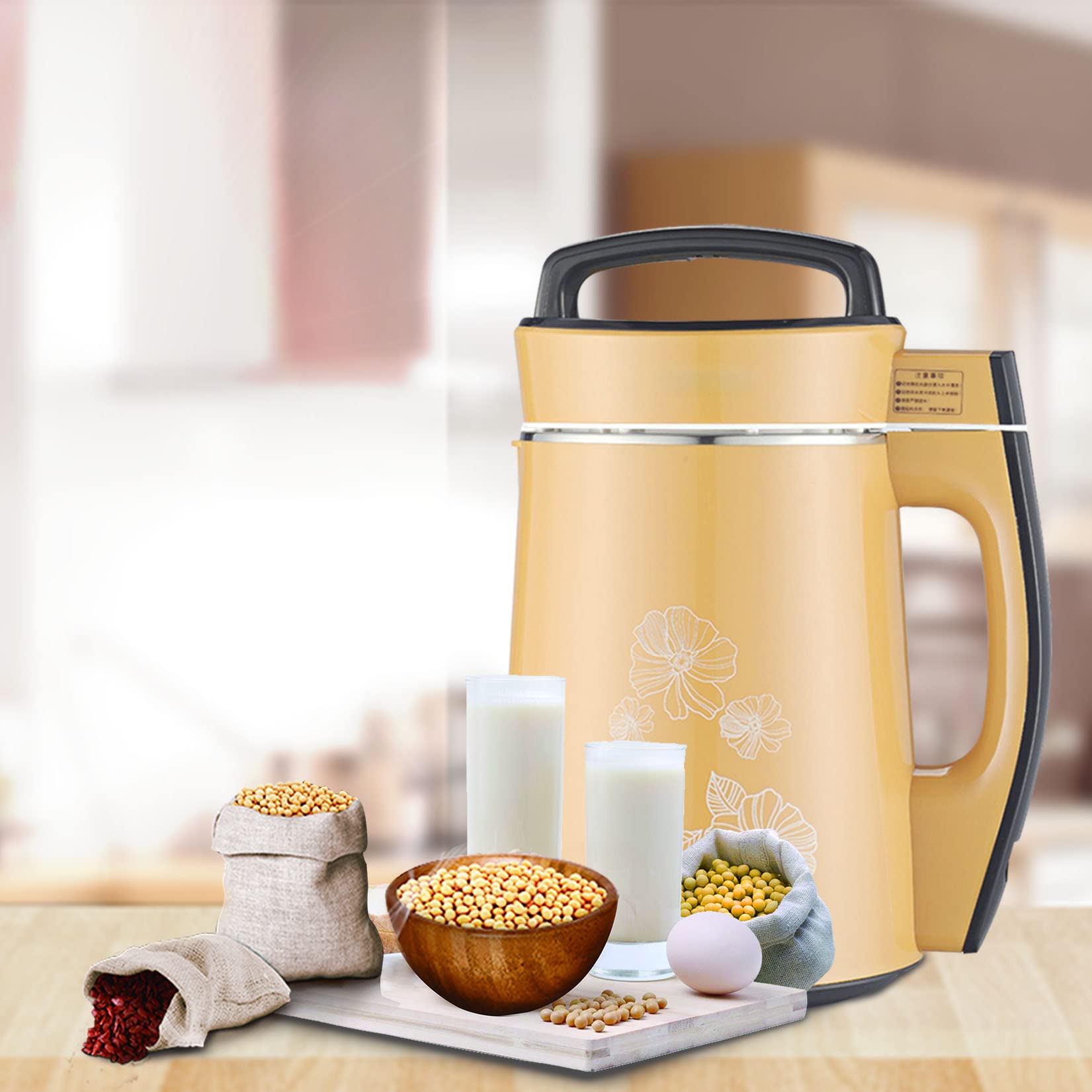 Macchina per Zuppe Intelligente e Produttore di Latte di Soia - 7 Modalità, Fodera in Acciaio Inox 304, Pannello LED - Operazioni Silenziose ed Efficienti - Perfetta per Frappè al Latte di