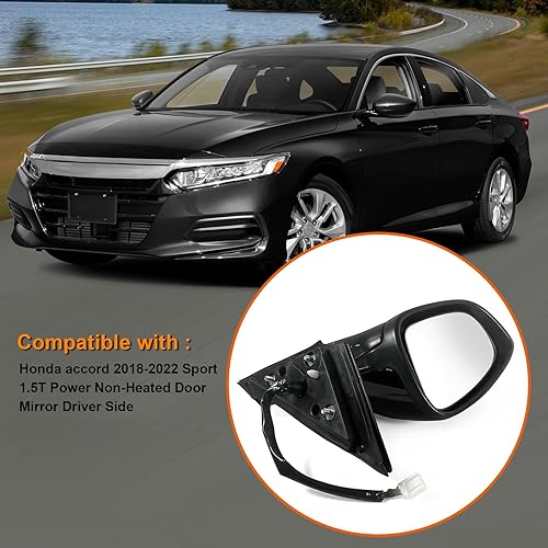 Miniatura 8 de Espejo de puerta lateral derecha del pasajero para Honda Accord LX, Sport 2018-2022  Energía  señal de giro sin calefacción que coincide con pintura