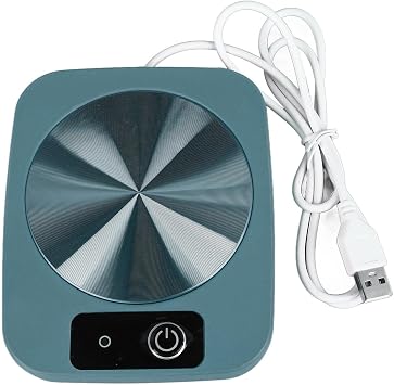Coffee Mug Warmer, 55C Smart Constant Temperature Coaster USB Powered Milk Cup Heater Pad for Home Kitchen Office Desk, Smart Electric Beverage Warmer for Coffee, Tea, Milk (Green)