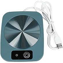 Coffee Mug Warmer, 55℃ Smart Constant Temperature Coaster USB Powered Milk Cup Heater Pad for Home Kitchen Office (Green)