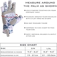 Vista 7 de KastKing La Sal Guantes de pesca UPF50+ Guantes de sol Guantes de protección UV Guantes sin dedos para hombres y mujeres para exteriores, kayak