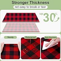 Vista 54 de Smiry Paquete de 10 Manteles Desechables de Cuadros Vichy Azules - 54" x 108" Mantel de Plástico de Servicio Pesado, Cubiertas de Mesa Impermeables