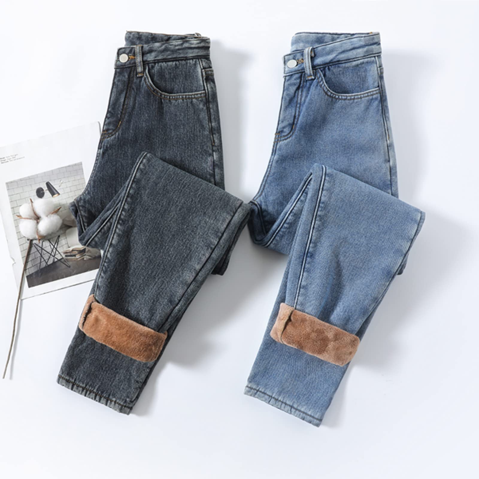 Doublure Épais en Laine de Leggings,Leggings colorés Femmes élastiques Leggings de Noël Pantalon de Jogging Stretch en Peluche Sweatpants Pantalon de Yoga Sport Fitness Leggings de Yoga