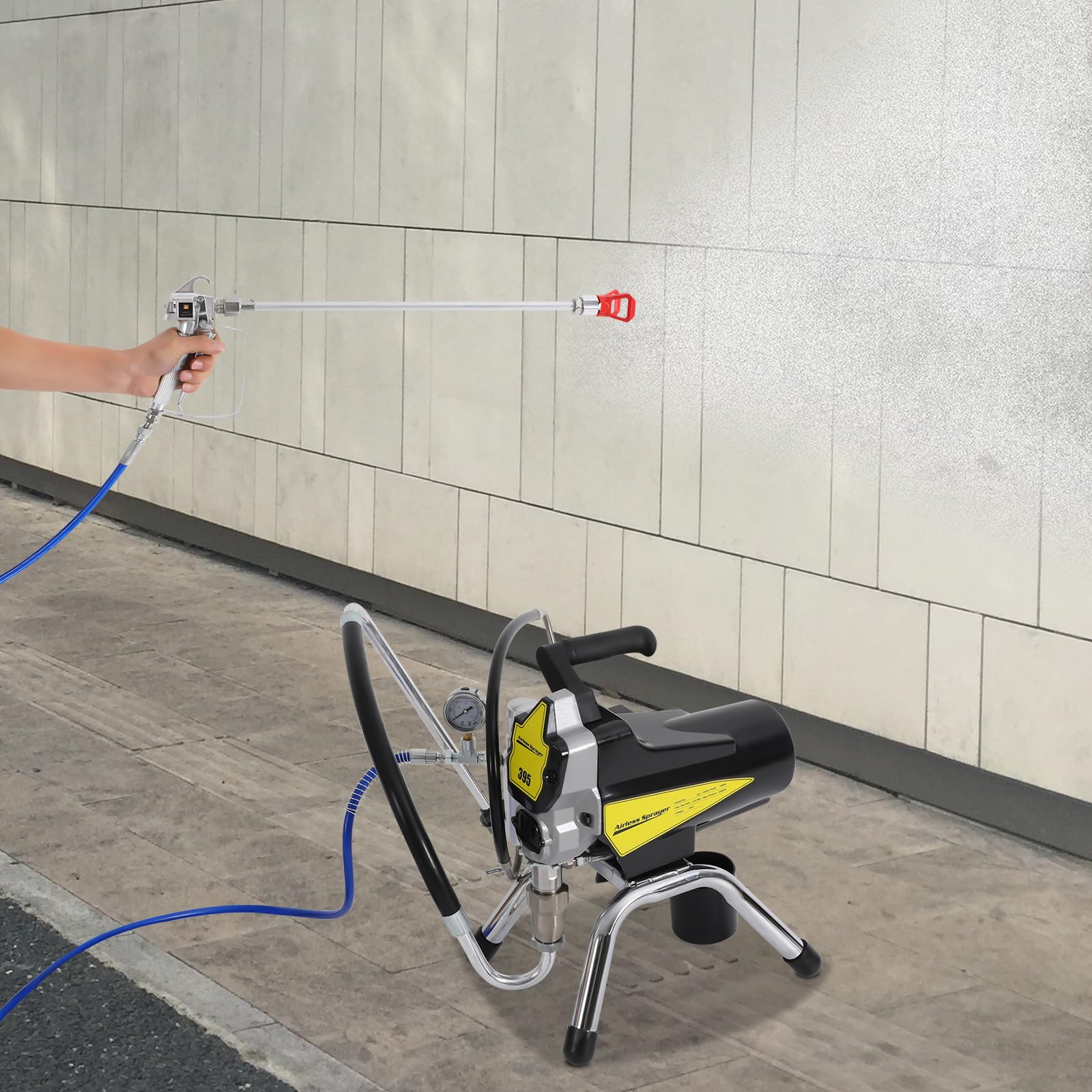 Pulverizador de pintura profesional sin aire, 3000 W, regulador de presión, pulverizador de pintura de 23 Mpa, sistema de pulverización de pintura sin aire, alta presión, 2,7 litros/min