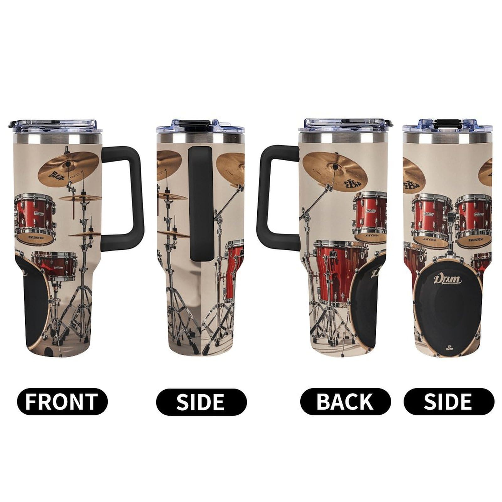 Trinkbecher mit Griff und Strohhalm, 1,2 l, vakuumisolierte Trinkflasche, Becherhalter, kompatibel für Reisen, wiederverwendbar, isoliert, Edelstahl, Geschenke für Damen und Herren