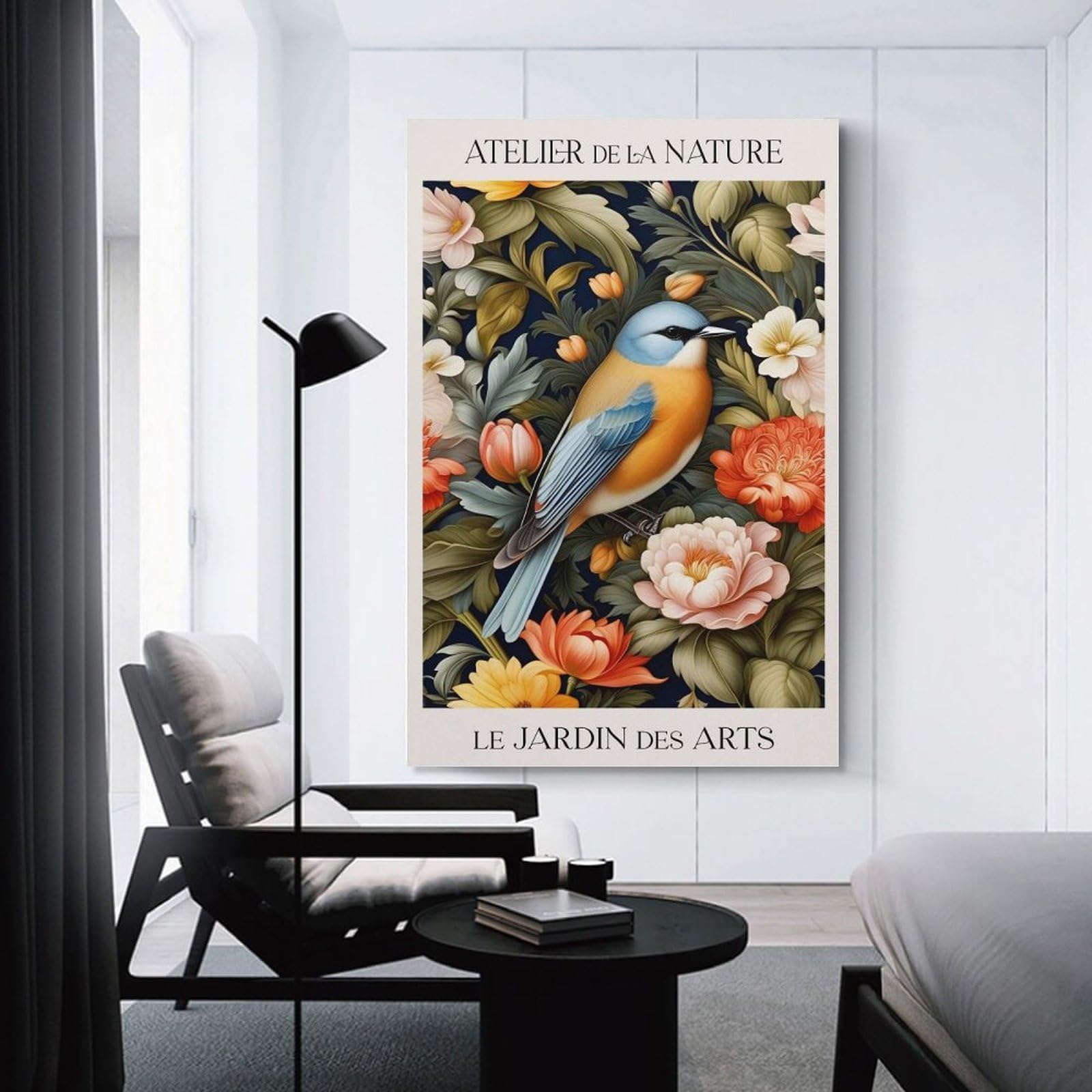 Junmoney Canvas Art Print Cute Bird in Nature, 16x24inch(40x60cm), for Gallery Wall Layouts in Home Or Office, A Versatile Canvas Print for Layering