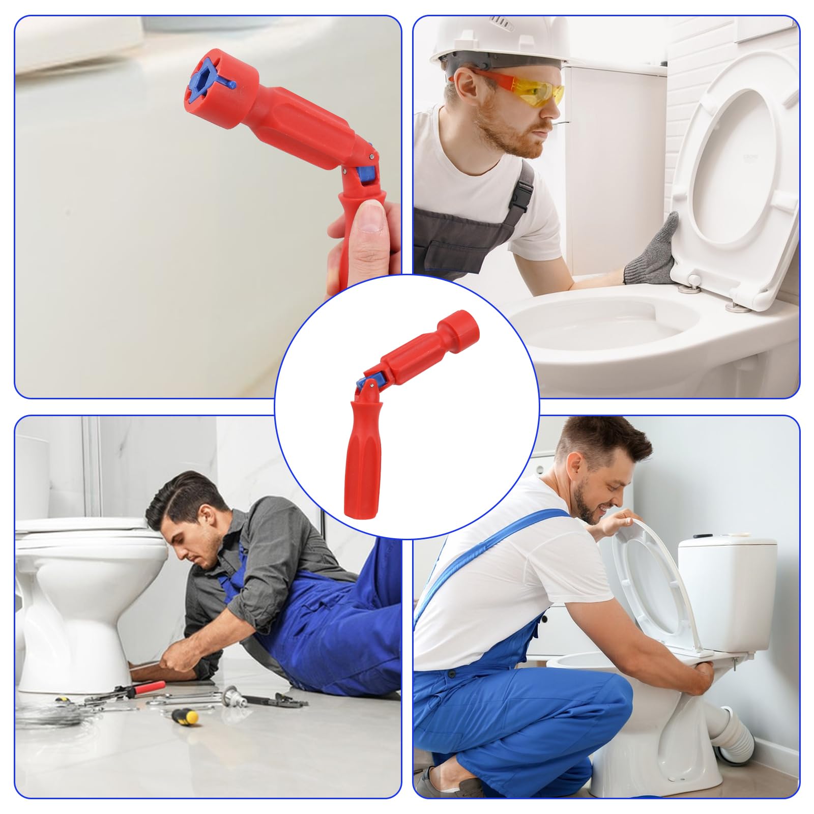 WC-Sitz-Installationsschlüssel, Universeller Toilettensitz Schlüssel 20cm für Klodeckel und Toilettendeckel mit Ventilfunktion