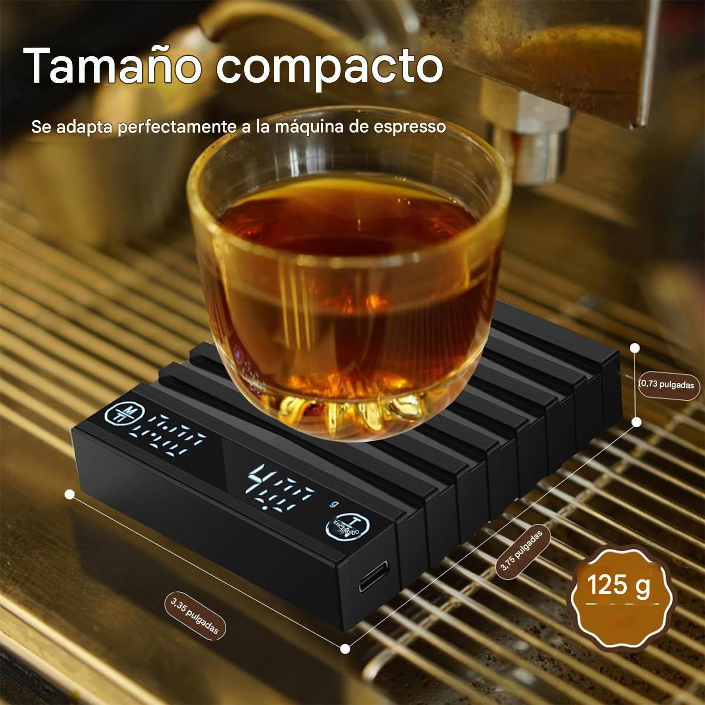 Bilancia per caffè con timer, misuratore ricaricabile | Bilancia digitale da caffè ad alta precisione, per cuocere, preparare infusi, cibo, polvere, casa, bar, ufficio, campeggio