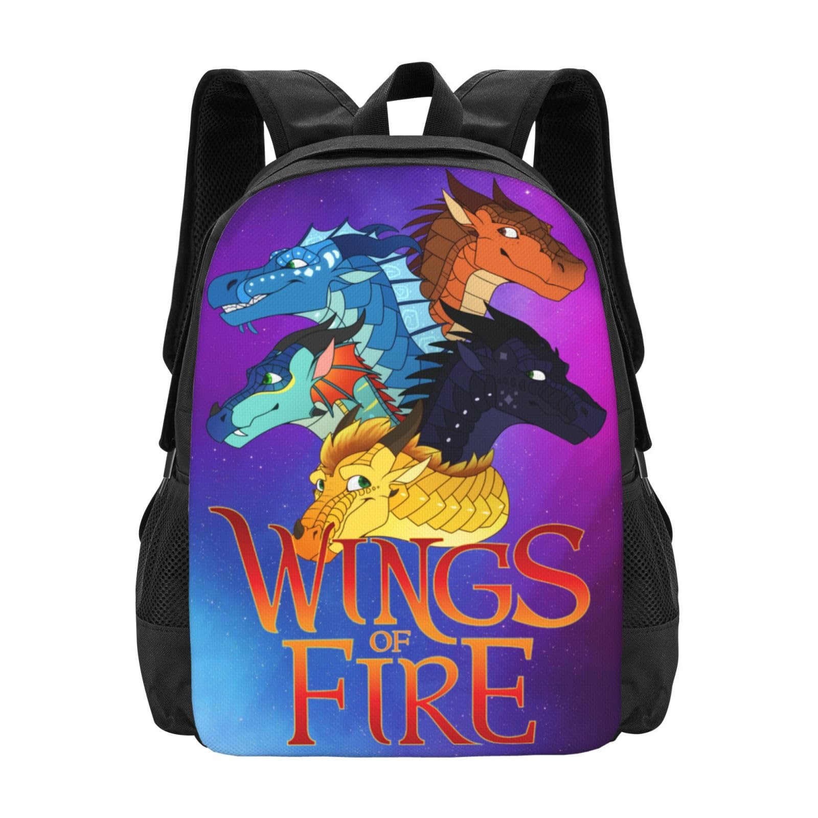 ABDIQJBS Wings-of-Dragon Fire Backpack,3d Print Laptop Backpack Lightweight Casual Daypack Bookbag 16.5 In, Black