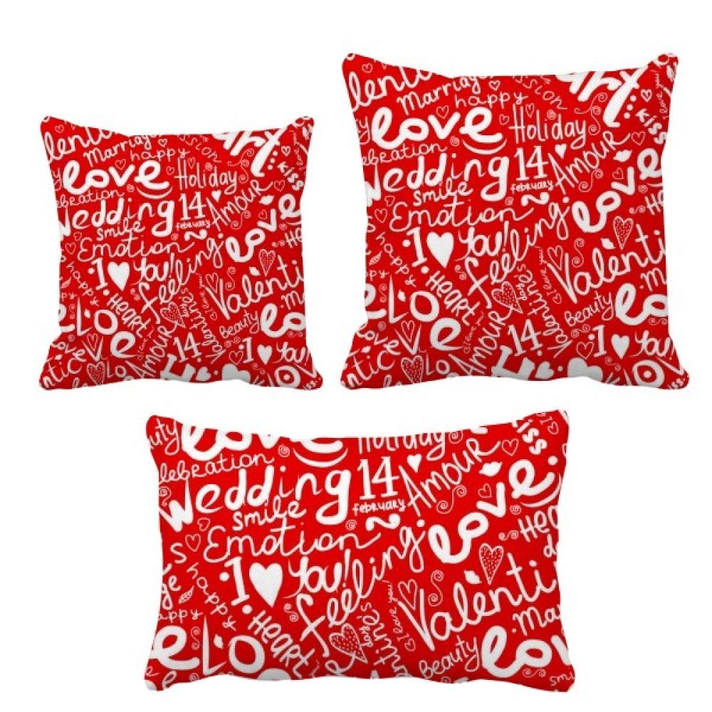 Housse de coussin Saint-Valentin et mariage carrée en tissu doux pour canapé
