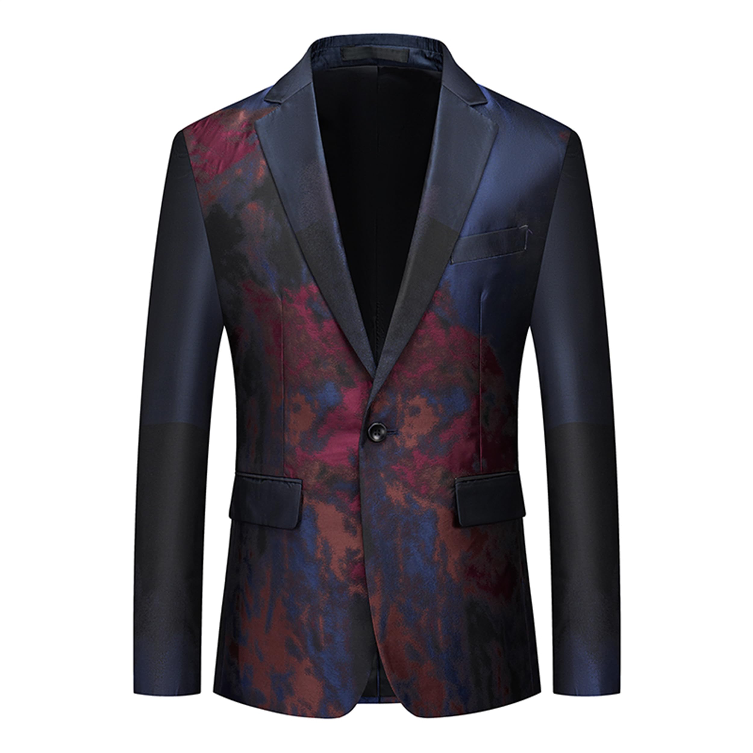 uninukoo Mens Floral Tuxedo Suit Jacket Casual Dress Party Flower Pattern Blazer for Men-picture-55