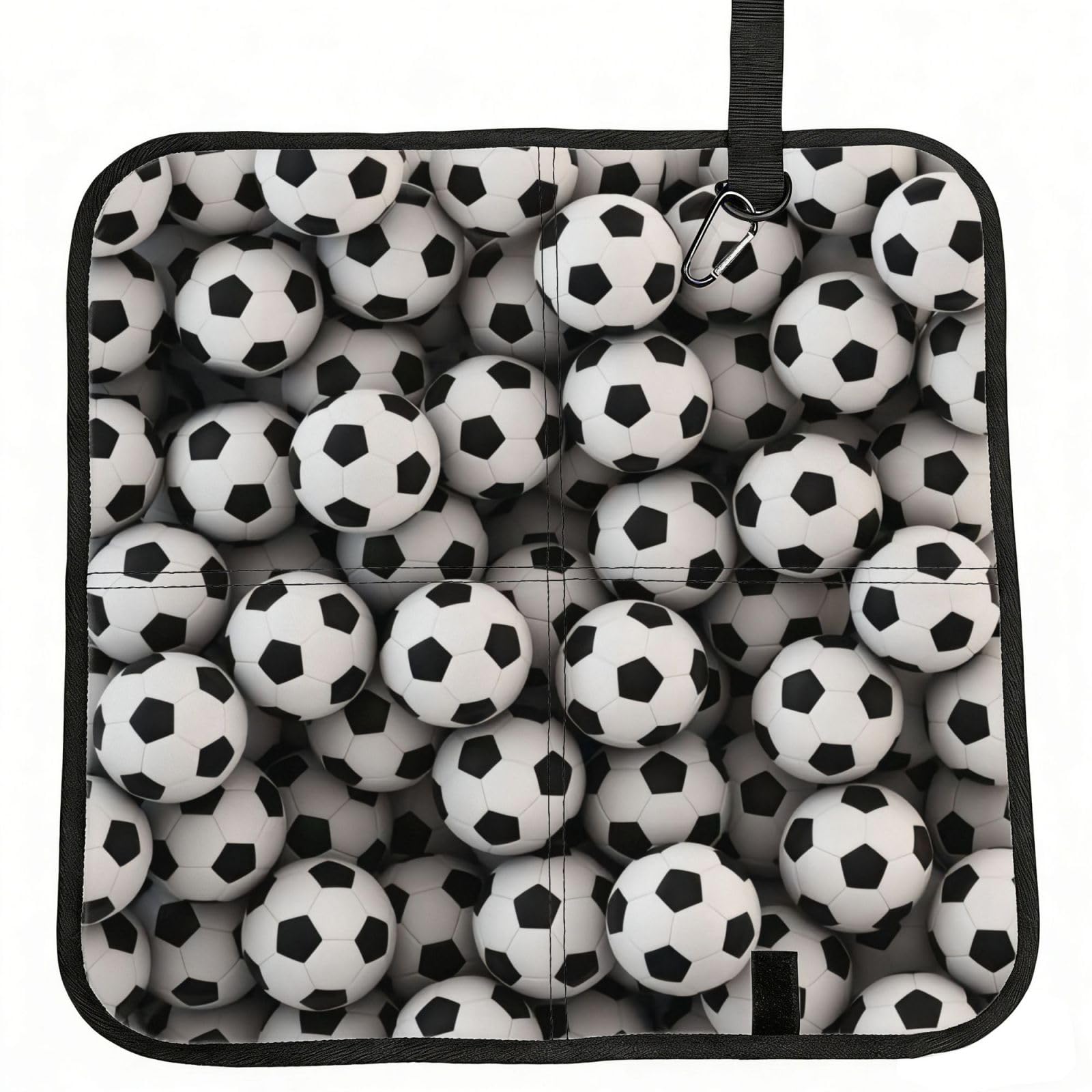 WBQLSL Soccer Sea Foldable Seat Cushion - Portable Stadium Pad with Carabiner for Camping Hiking Picnic Beach