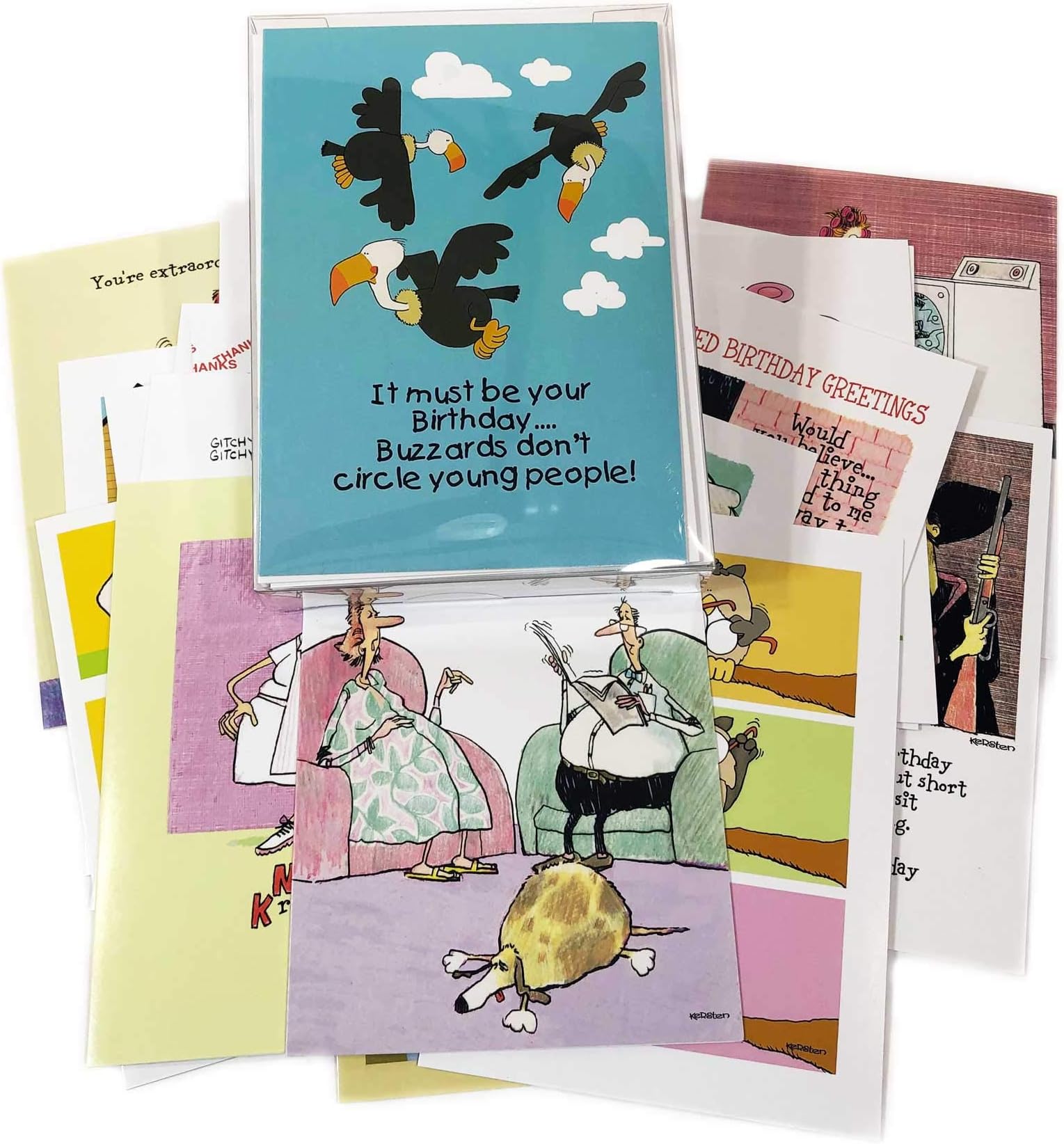 Stonehouse Collection24 All Occasion Card Assortment - Bulk Set Birthday Cards - Boxed Set of 24 Birthday, Get Well and More(All Occasion Assortment #1)