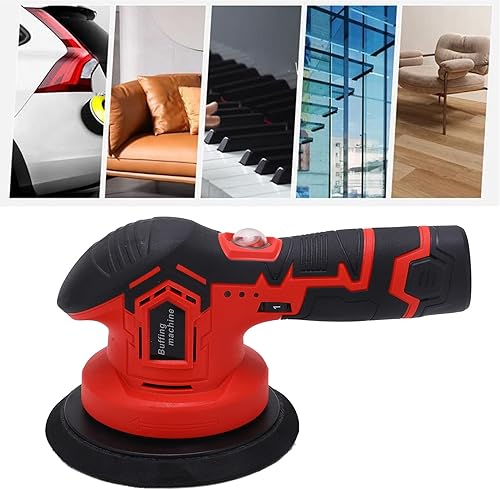 Miniatura 5 de Kit de bocina de amortiguador, pulidor eléctrico de 2500 a 5000 rpm, enchufe de EE. UU., 100-240 V, velocidad variable, pulidora rotativa orbital