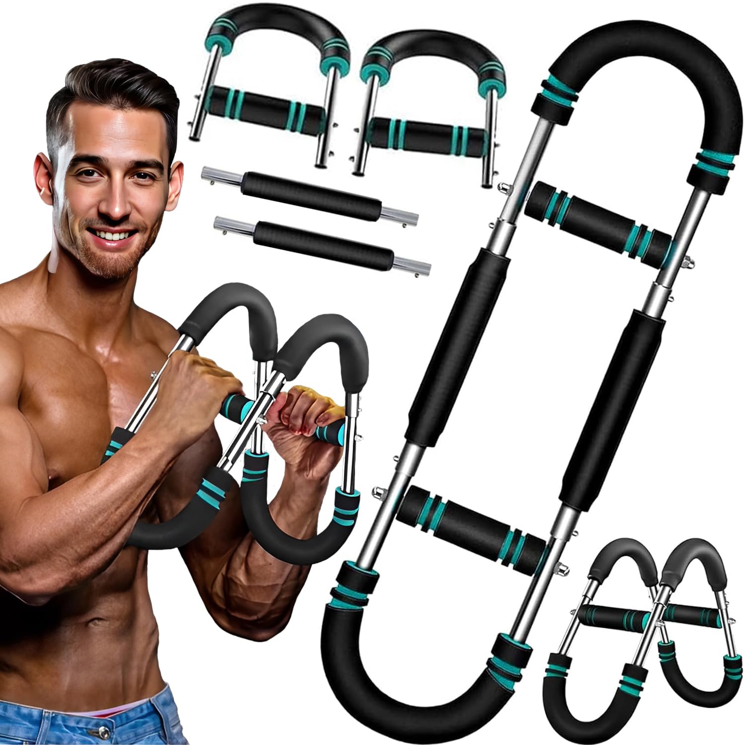 Ultimate Twister Arm Trainer, 29,9 a 50 kg, Extensor de Pecho Ajustable, Ejercicio Mejorado del antebrazo, Equipo de Entrenamiento Muscular de Hombros, Equipo de Entrenamiento en