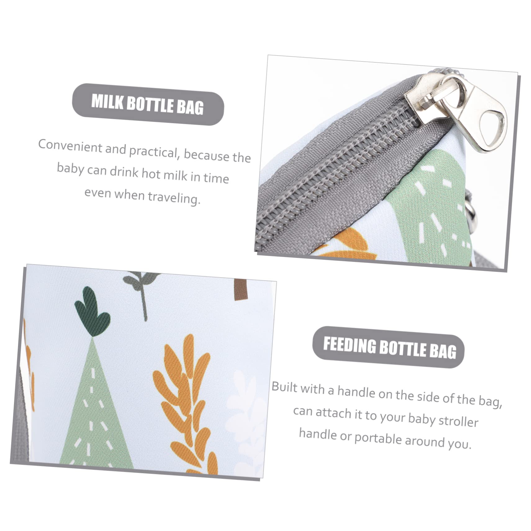 5piezas Bolsa Térmica para Biberones De Viaje Soporte Portátil De Mamá Aislamiento Eficaz para Mantener Temperatura Diseño Cremallera y Asa para Salidas Bebés