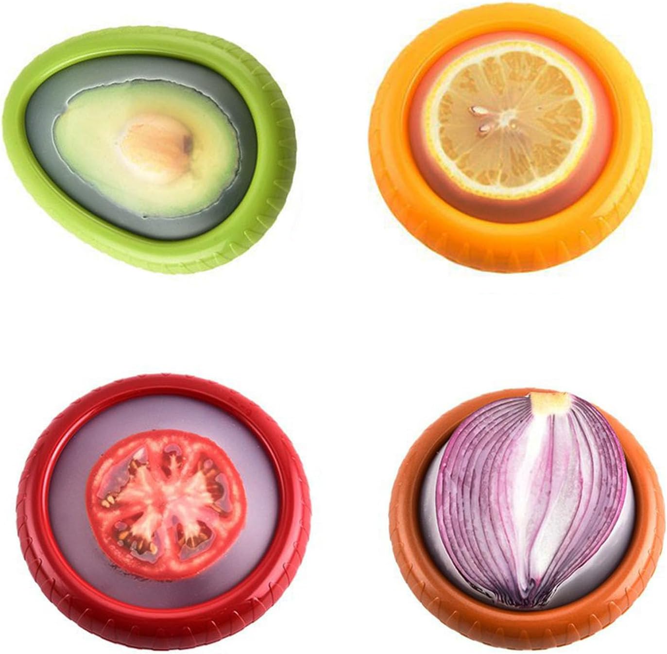 Silicone Fruit Storage Box, Silicone Fruit Storage Containers, 4 Fresh-Keeping Boxes, Silicone Fruit Storage, Silicone Food Storage Containers