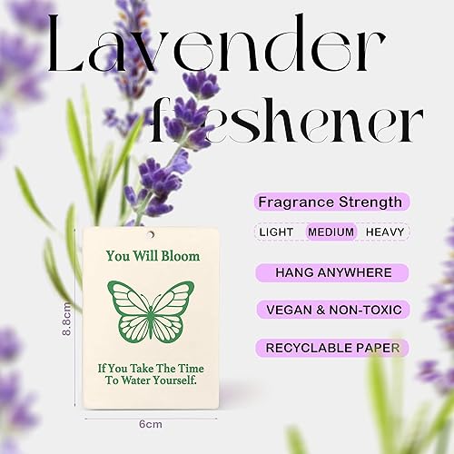 Miniatura 2 de Ambientador retro de mariposa verde para automóvil, regalos positivos inspiradores, ambientador colgante de 3 piezas para coches, cajones o libros,