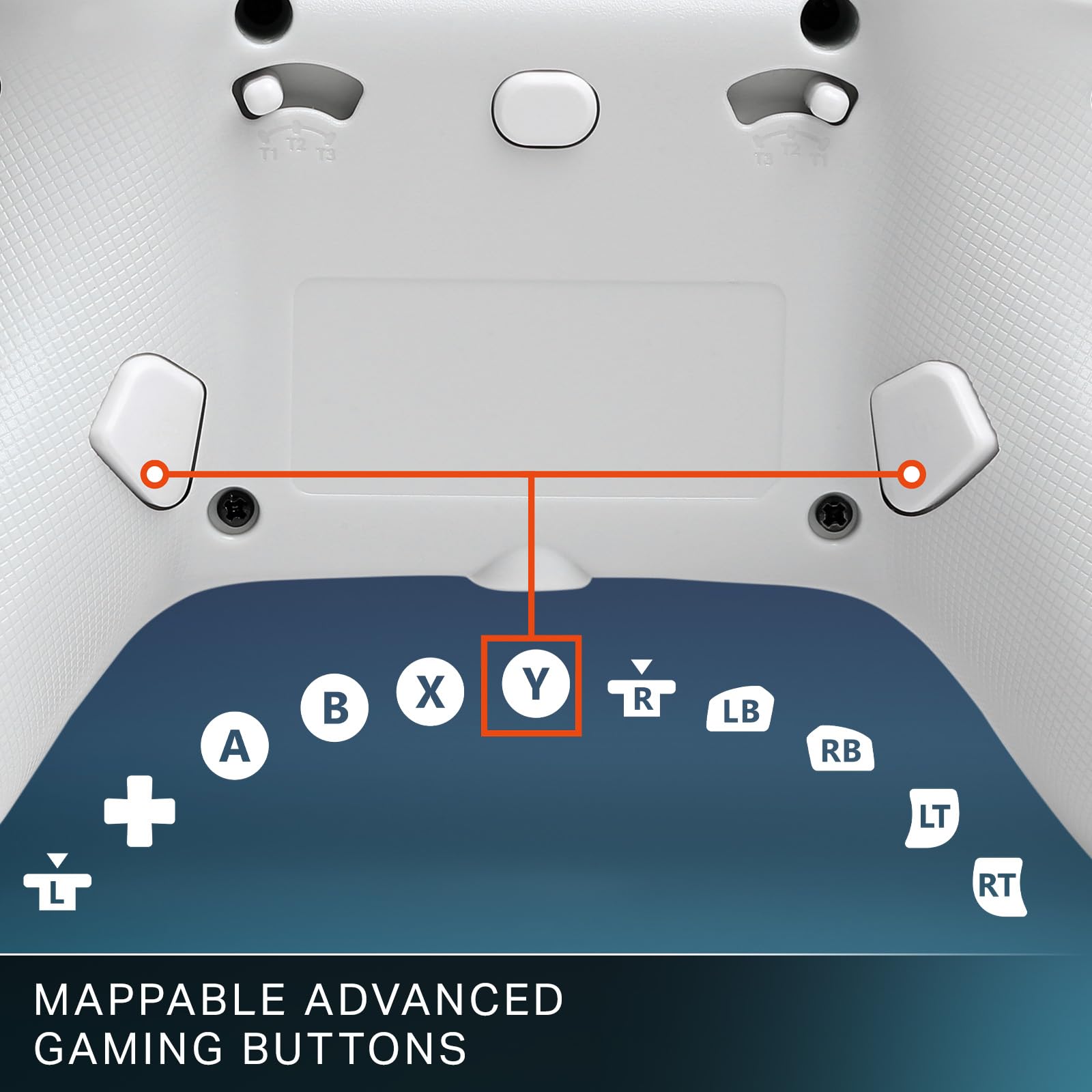 PowerA Advantage Wired Controller for Xbox Series X|S - Arctic Ice, gamepad, hall effect thumbsticks, gaming controller, USB-C, Works with Xbox One, Officially Licensed - Xbox Series X/S - Very Good - Used Controller - Image 4