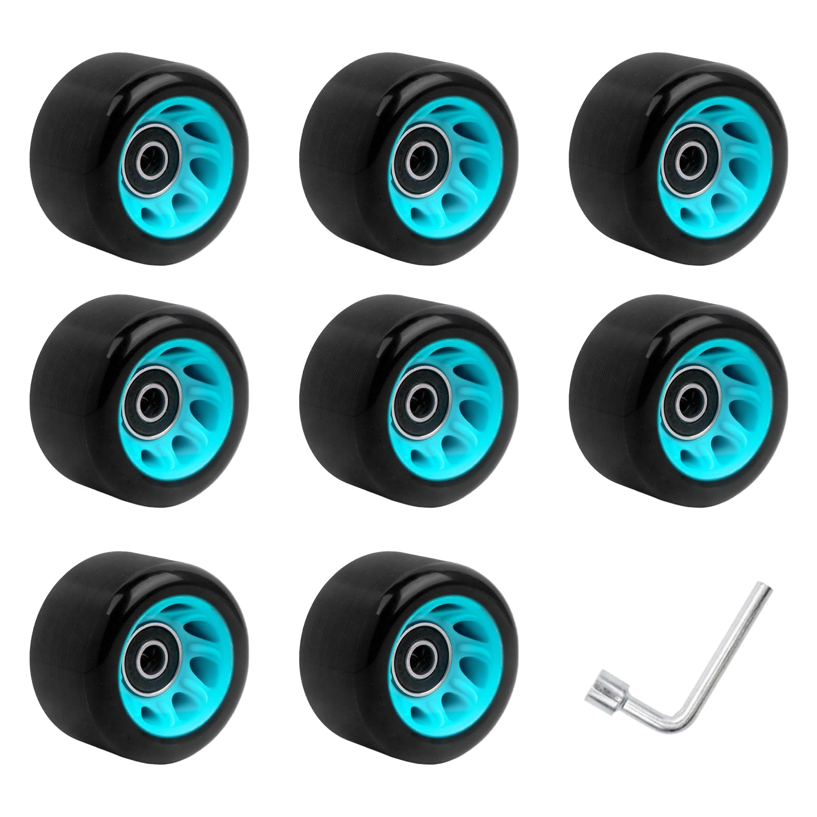 Quads Skate Replacement Wheel with Bearings Roller Skate Wear for Double Row Skate Skateboard