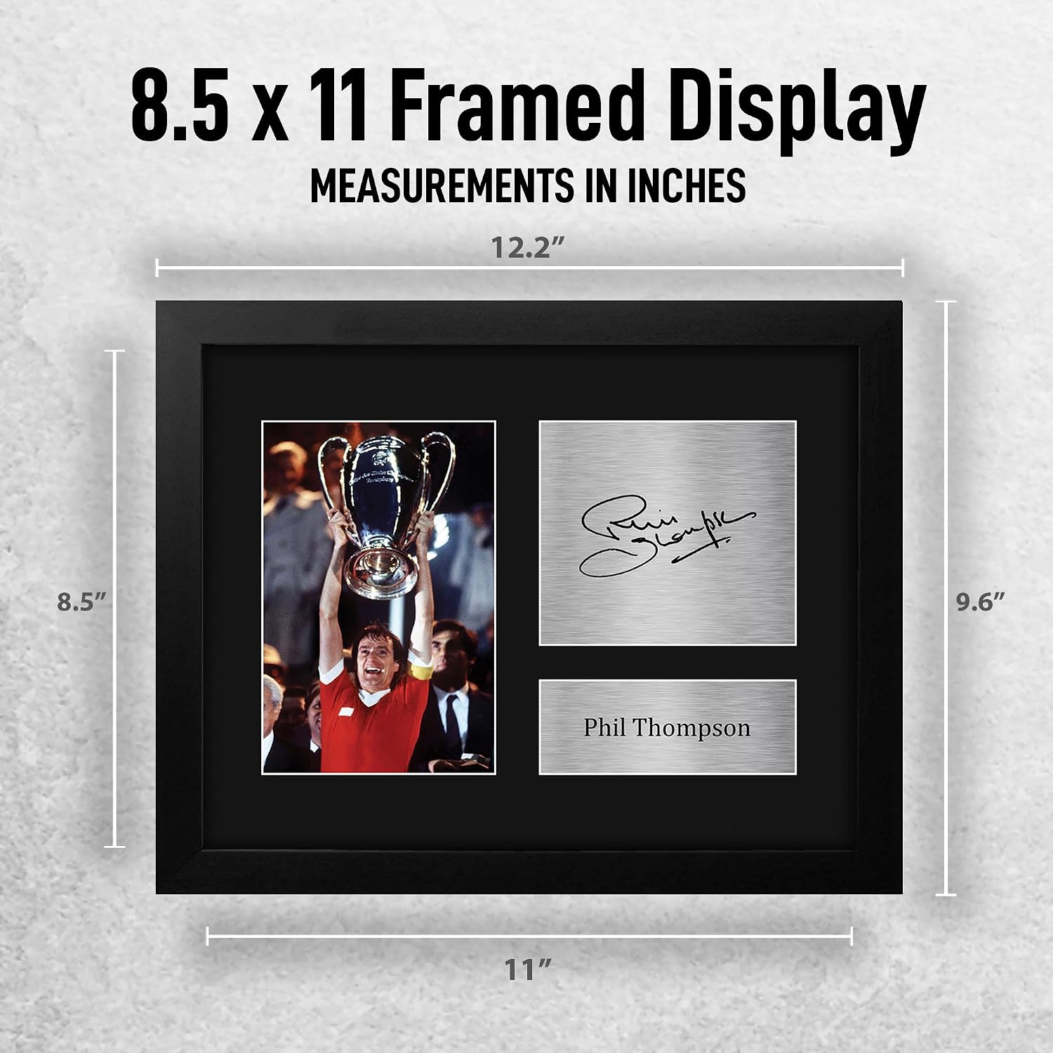 HWC Trading Phil Thompson Liverpool Gifts Printed Signed Autograph Picture for Soccer Fans and Supporters - US Letter Framed (ID-008718)