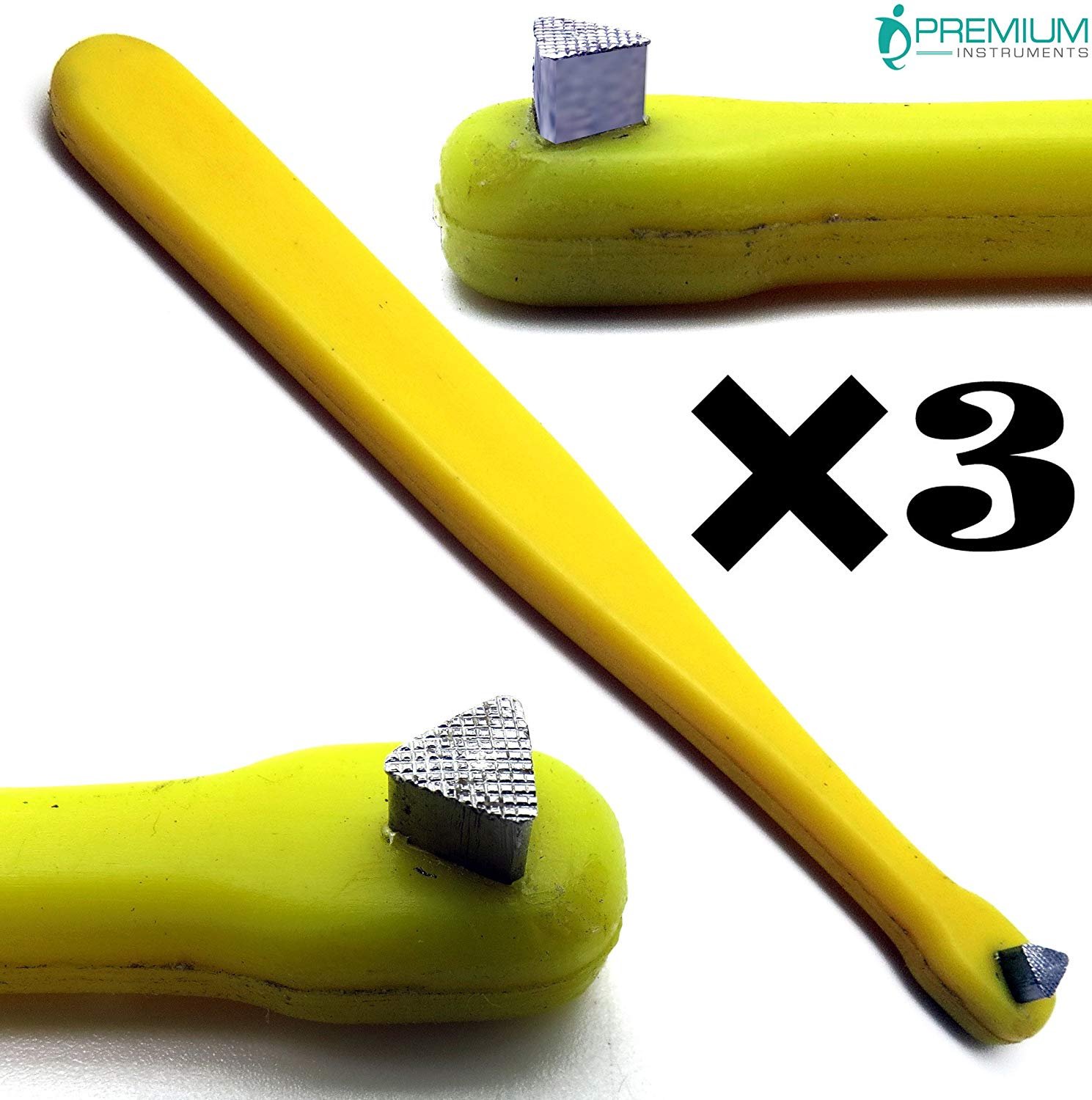 3 Pcs Dental Molar Band Seater Serrated Tip Orthodontics Instruments