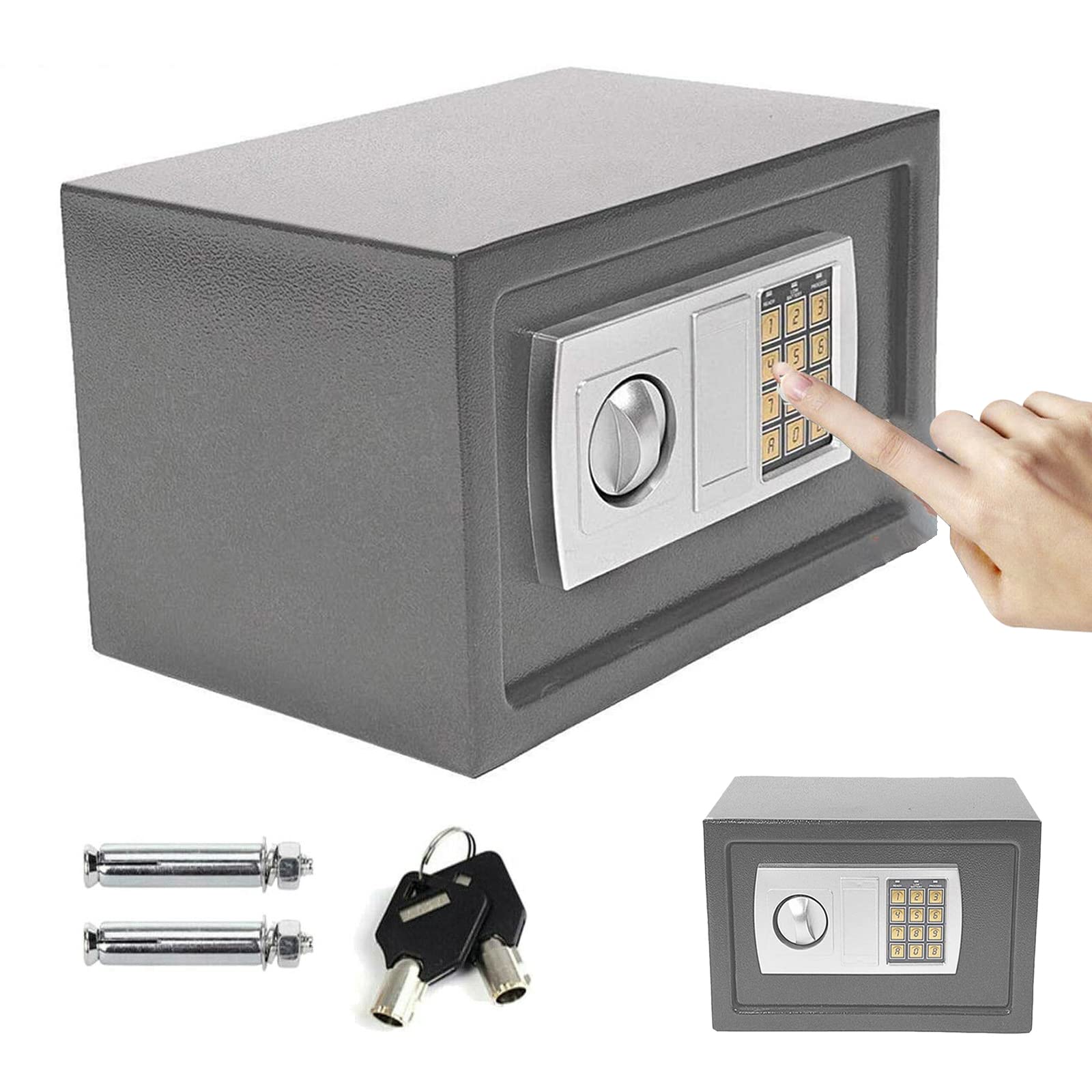 AYCDL Safe Boxes for Home, Key Safe Wall Mounted Money Box, 8.5L Electronic Digital Safes for Home