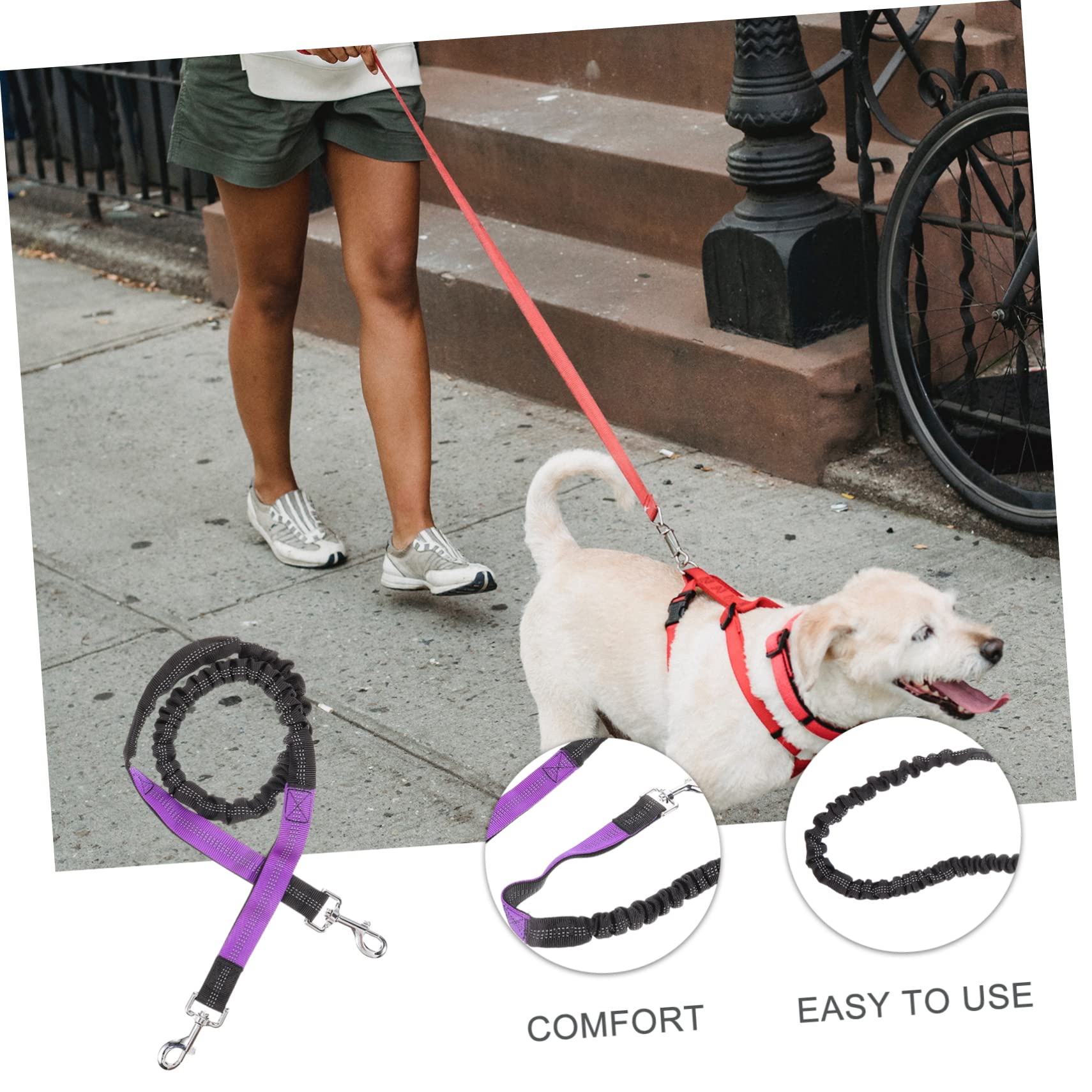 Abaodam Nylon Dog Walking Leash Hands Waist Leash for Running Training Outdoor Activities Flexible Design with Bright Color for Comfortable Pet Control