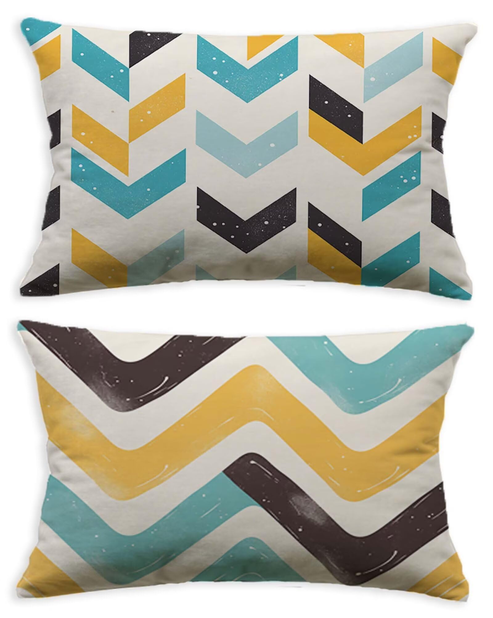 Velours impression recto verso pour cette housse de coussin 60x80 haut de gamme