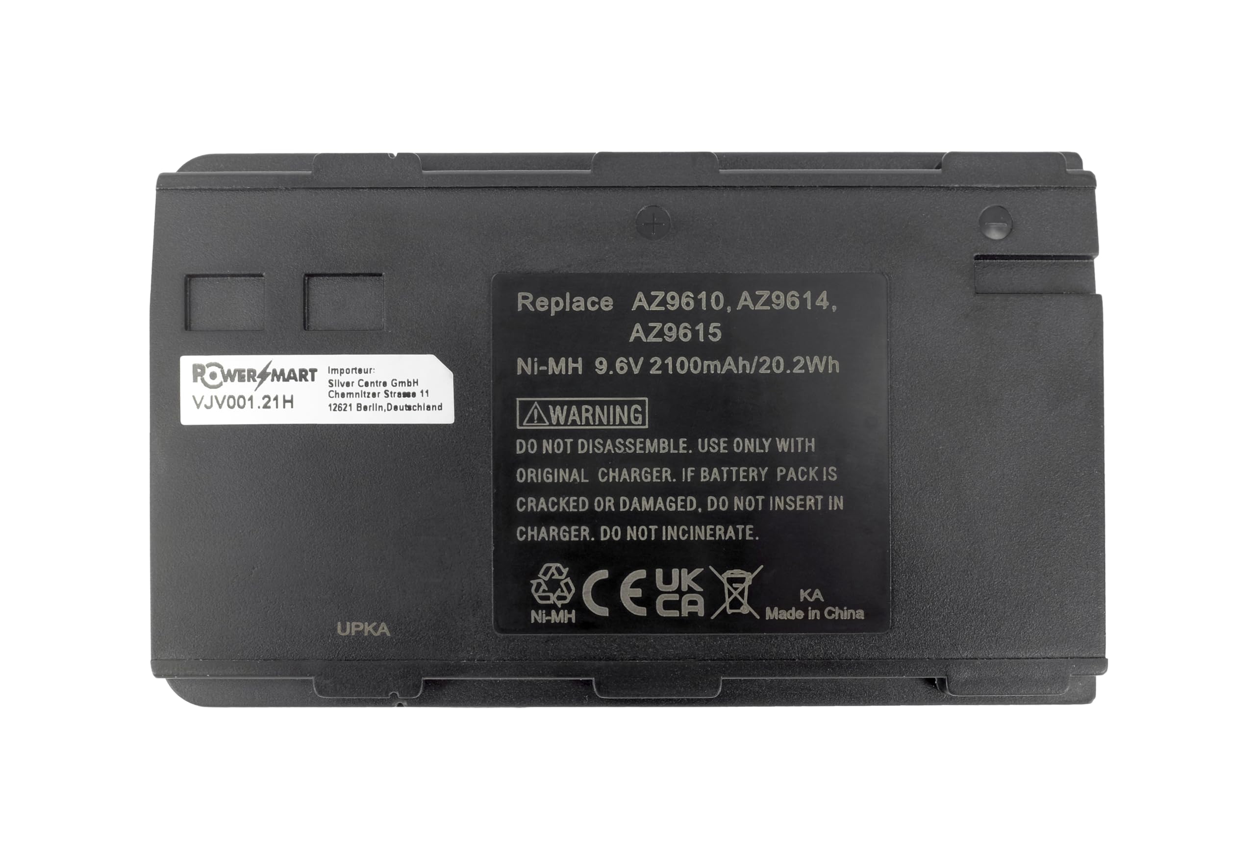 PowerSmart® 9.6V 2000mAh Batterie pour JVC GR-A1E, GR-A30, GR-C7, GR-C9, GR-C11, GR-C25, GR-C55, GR-C250, GR-C707, GR-S35, GR-S55, GR-S75, GR-S99, GR-S707, BN-BP31, NB-P5U, NB-P6U, NB-P7U, NB-P8U
