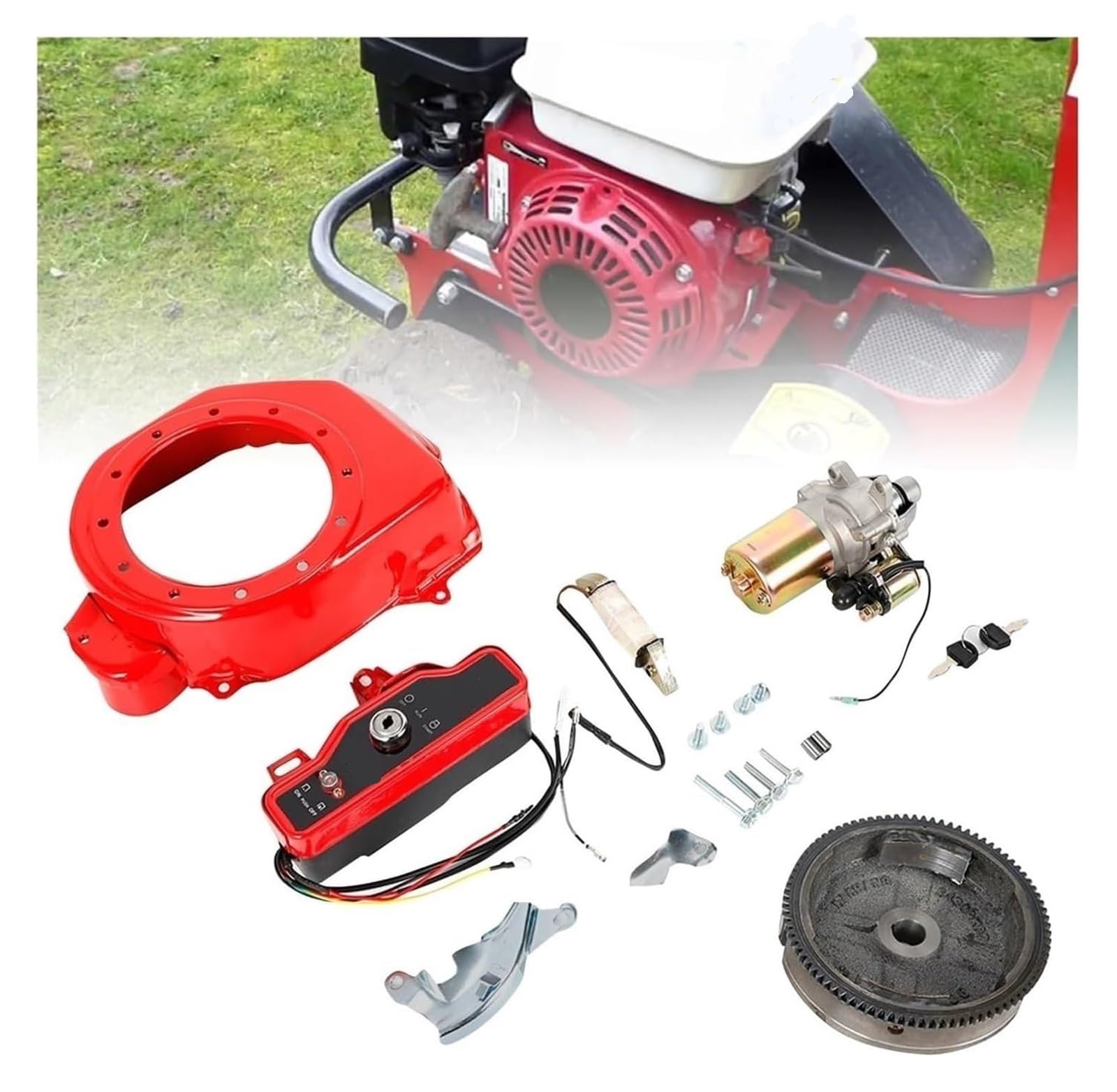 Para GX160 GX200 Eléctrico Arranque Motocicleta De 5.5/6. HP Motor 4 Tiempos Encendido Pollo Varita Volante Kit motor arranque apto