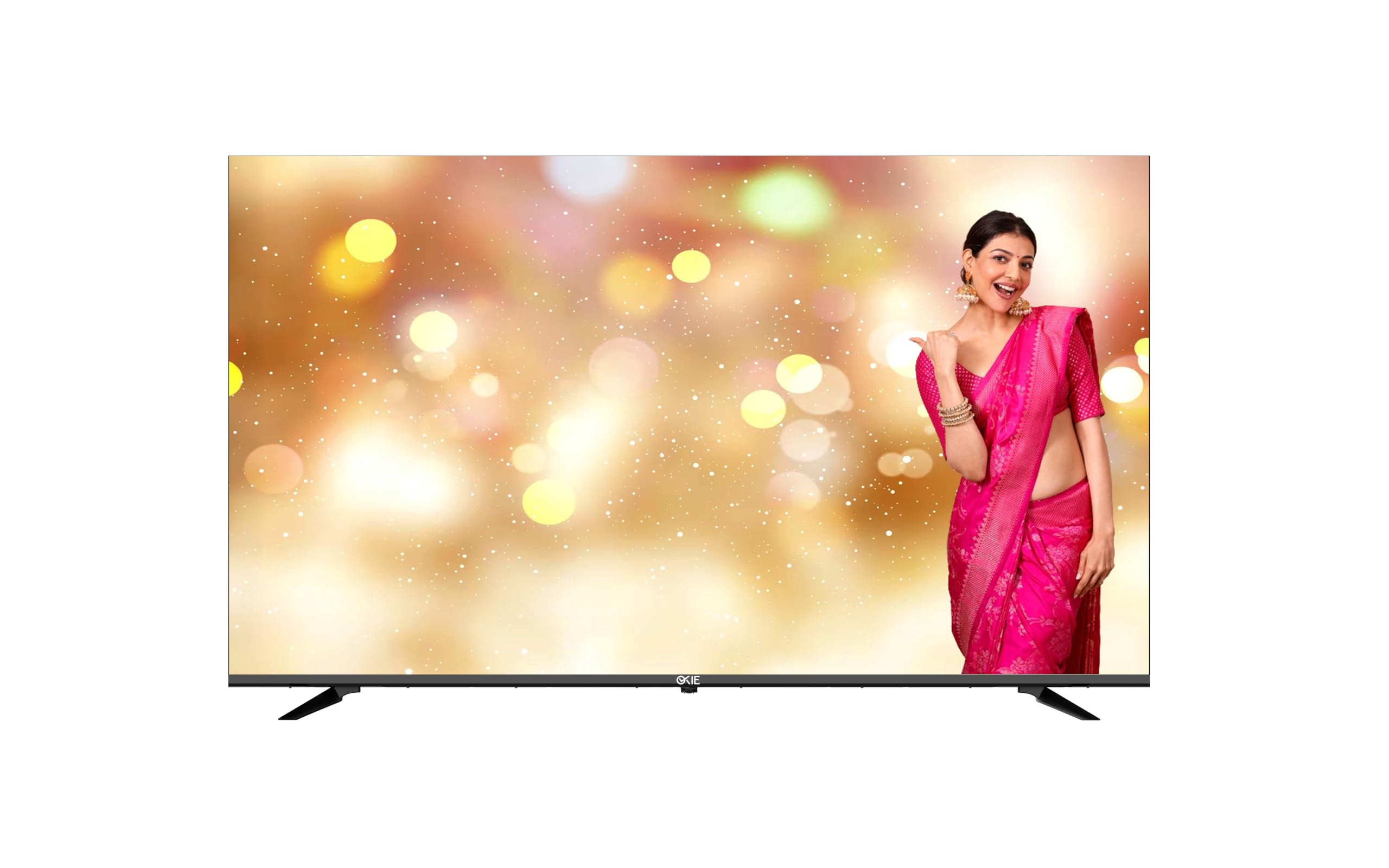 Okie M75GPR Smart LED TV with Frameless Design and Ultra HD Voice Premium, 75 Inch Screen Size